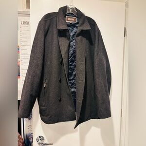 MICHAEL KORS Men's Wool Blend Pea Coat, Size XL